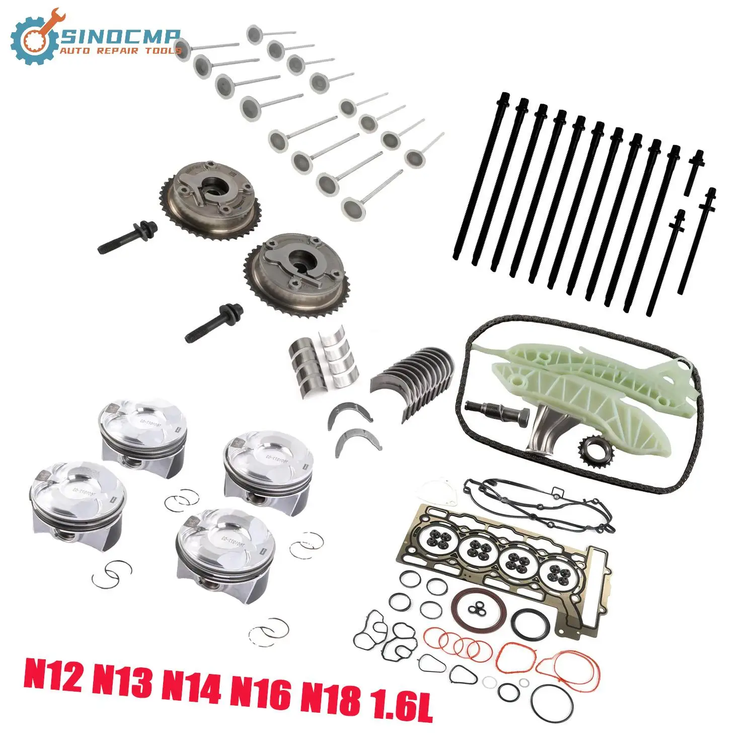 

1 комплект N13 N18, комплект для капитального ремонта двигателя, поршень и кольцо для BMW 116i F20 Mini Cooper S R55 R56 1,6 N13B16 N18B16 N12 N14 N16