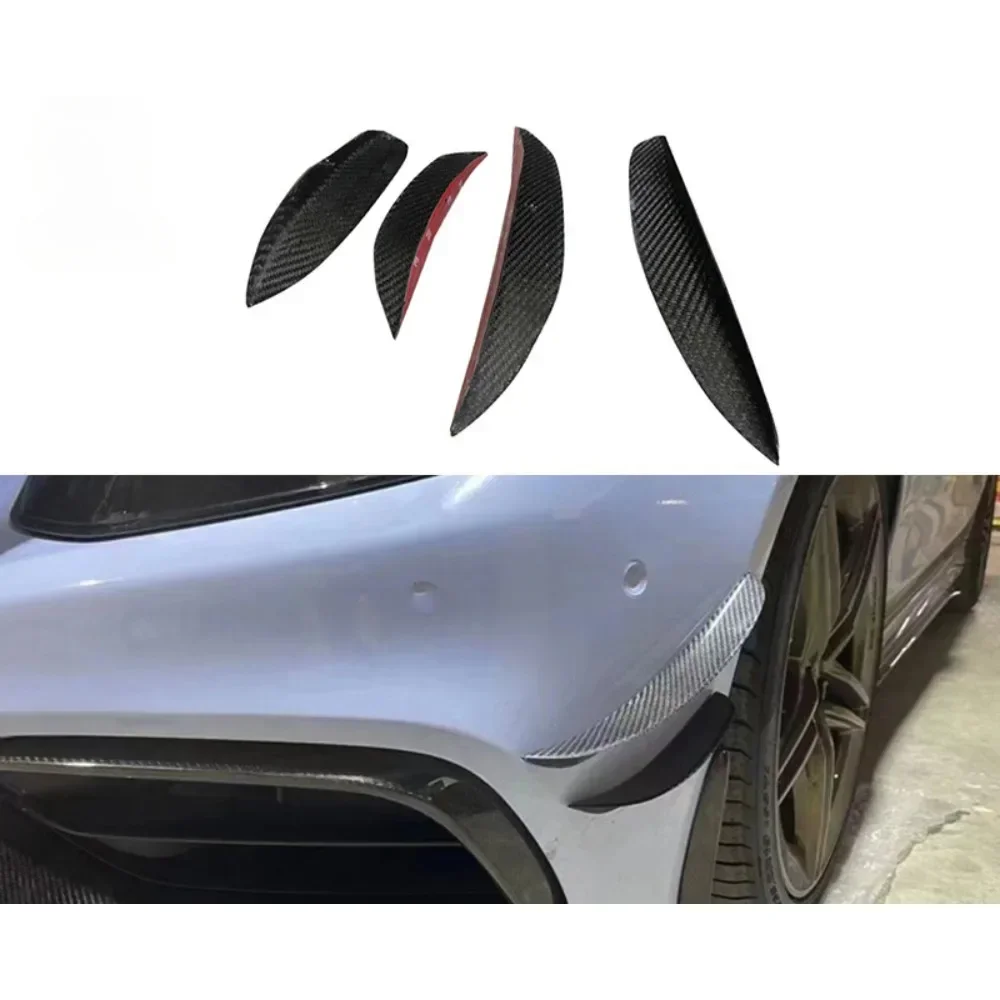 

New! For Mercedes Benz W205 C63 2015-2021 Carbon Fiber Bumper Side Wing Canard Candards Wind Knife Automotive Parts Spoiler