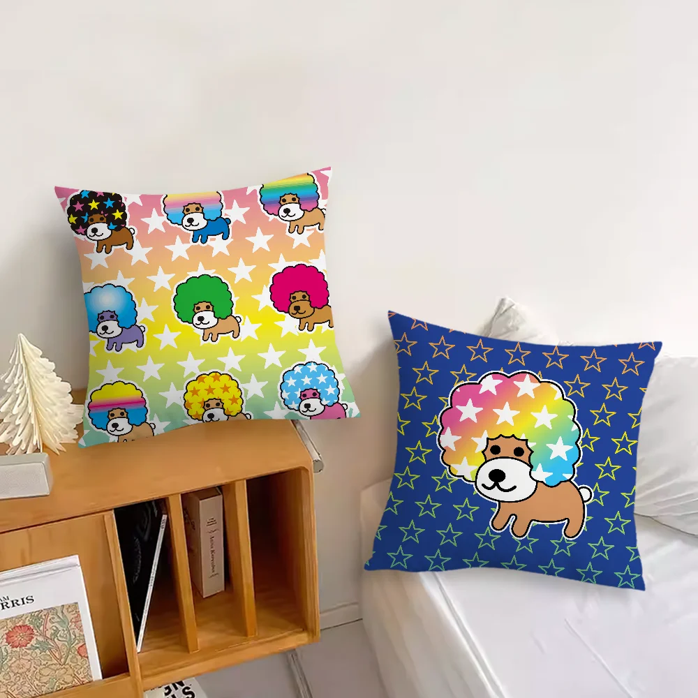 Japan Kawaii Afro Ken cushion cover Sofa Living Room Bedroom Headboard Backrest Cushion Square Cushion Nap Time Pillow Case