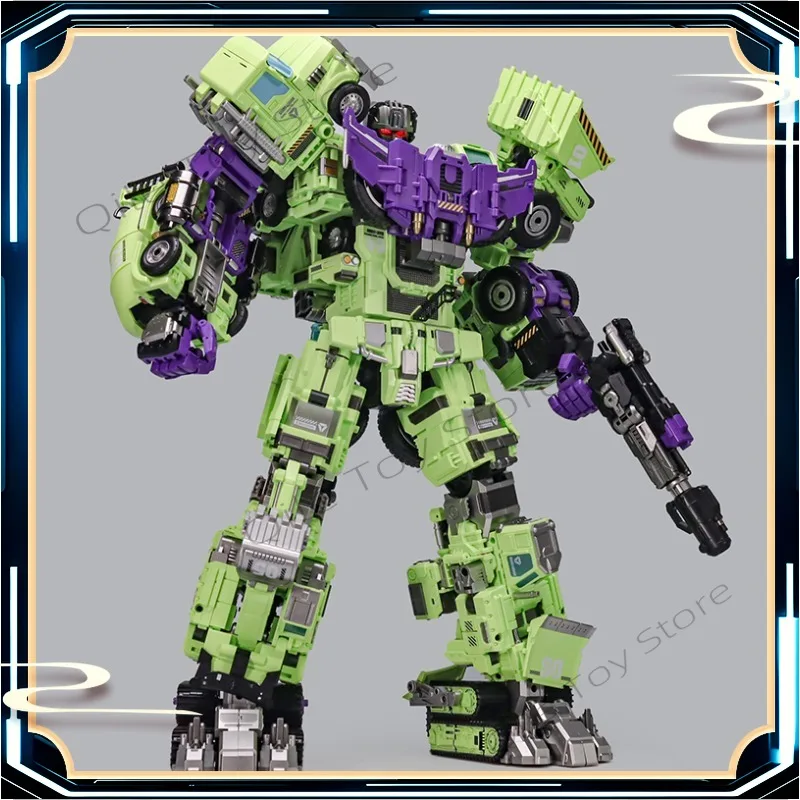 

Transformed Toys Mechanical Invasion Hercules Suit Mixer Truck Forklift Trailer Crane Excavator Bulldozer ABC Set Movable Model
