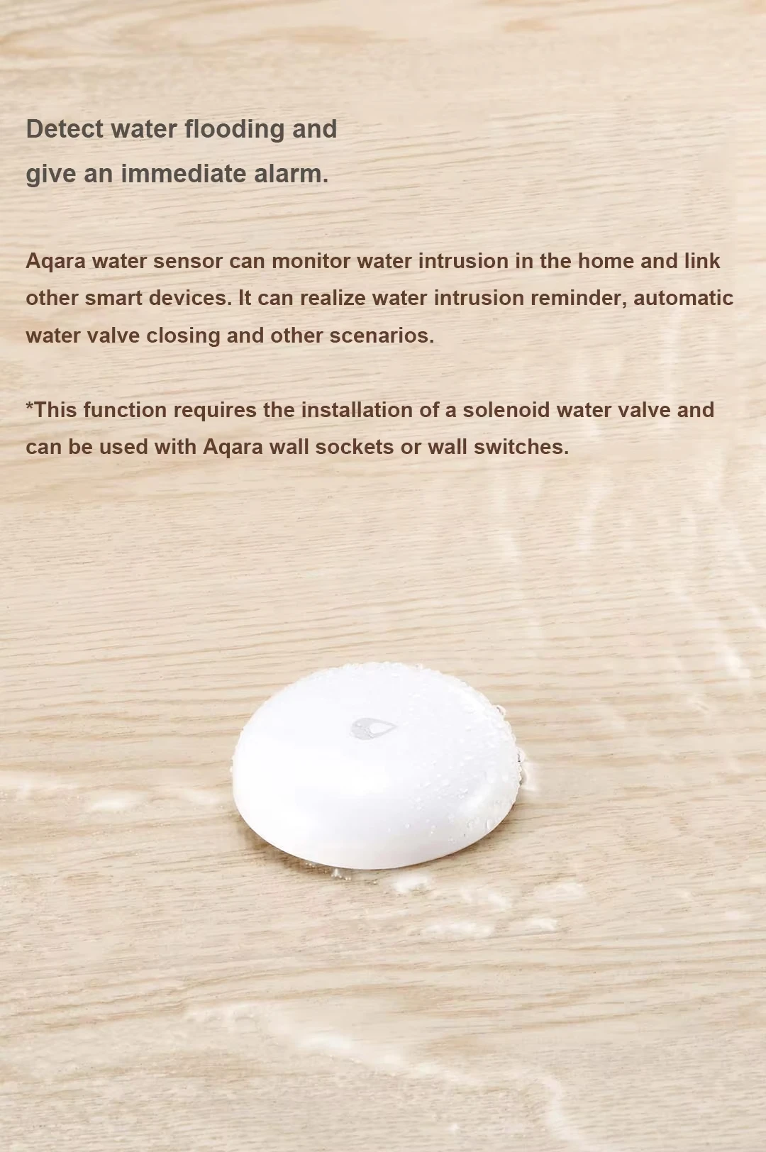 Aqara كاشف تسرب المياه تمرغ الاستشعار E1 زيجبي 3.0 استشعار غمر المياه إنذار التحكم عن بعد العمل مع Xiao MiHome Homekit