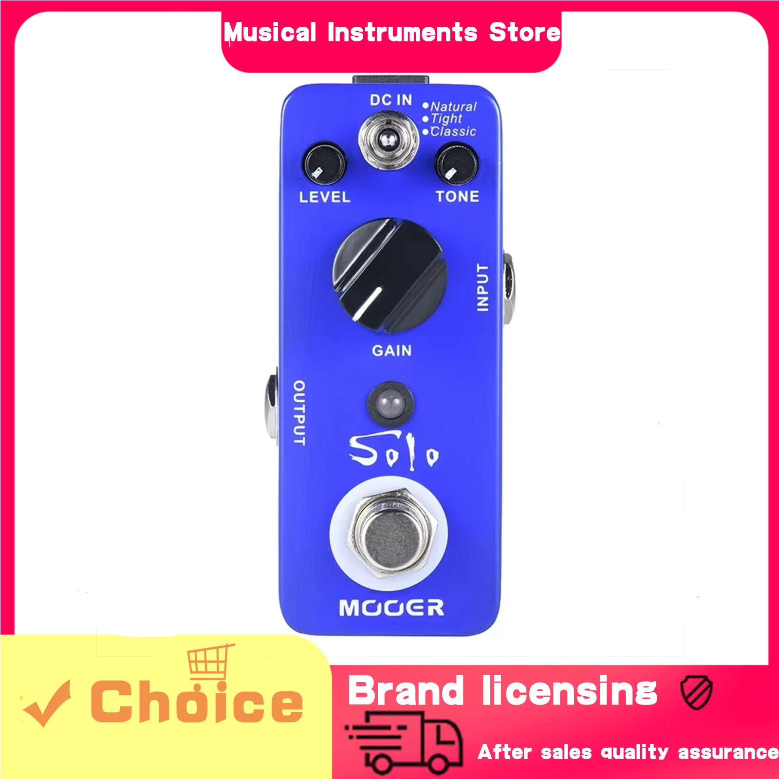 

MOOER Guitar Effect Pedal Solo Distortion High-Gain 3 Modes Natural Tight Classic Effect True Bypass Electric Guitar Accessory