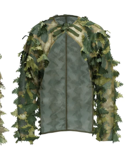 بدلة غيلي التكتيكية غطاء محرك السيارة جيلي فايبر قابل للتنفس مع معطف قناص بخطوط ورقية ثلاثية الأبعاد لألعاب المناورات والصيد وCS #6