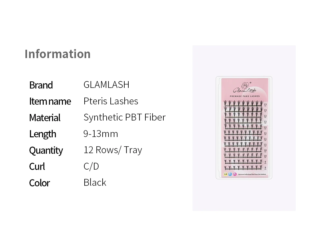 GLAMLASH Comic Spire Wimpernverlängerung Natürliche Comango Manga Falsche Wimpern Vorgefertigte Fächer Feder Anime Wimpern Make-up-Tools – Detail 2