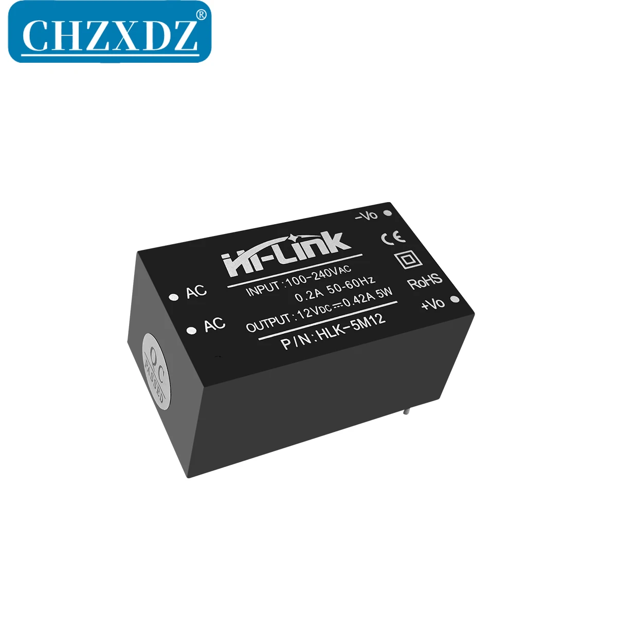 

HLK-5M12L/4pcs Same Day Shipment 5W 12V AC DC Power Supply Module 100-240V