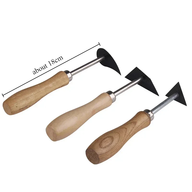 3 Pcs Tungsten Steel Clay Sculpture Pottery Fettling Knife Tool with Wood Handle Tool Practical