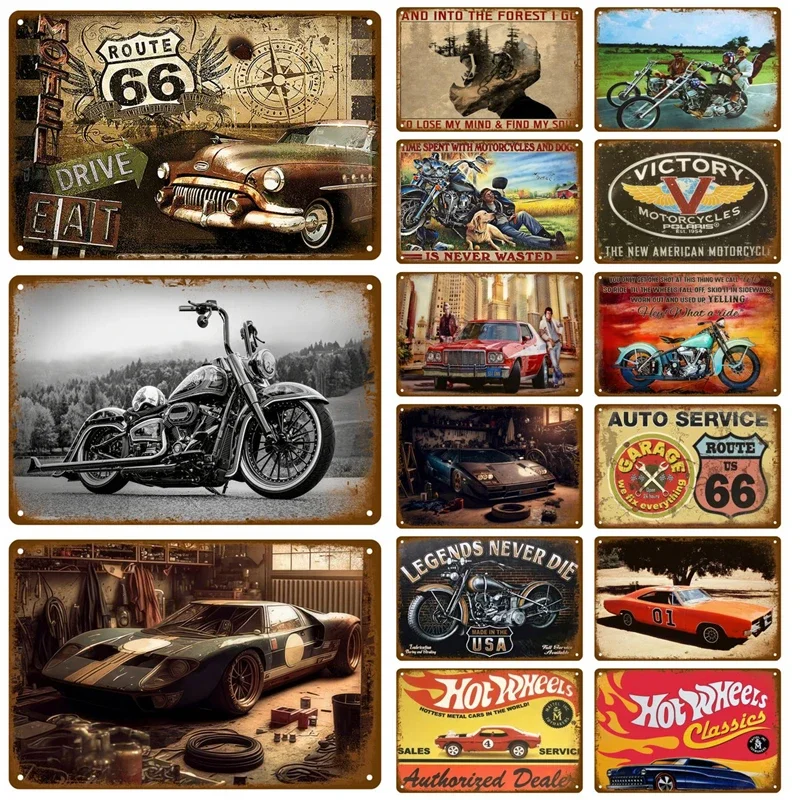 Vintage Engine Oil Poster Metal Sign Decorative Plaque Tin Signs For Garage Gas Station Man Cave Club Bar Home Room Wall Decor