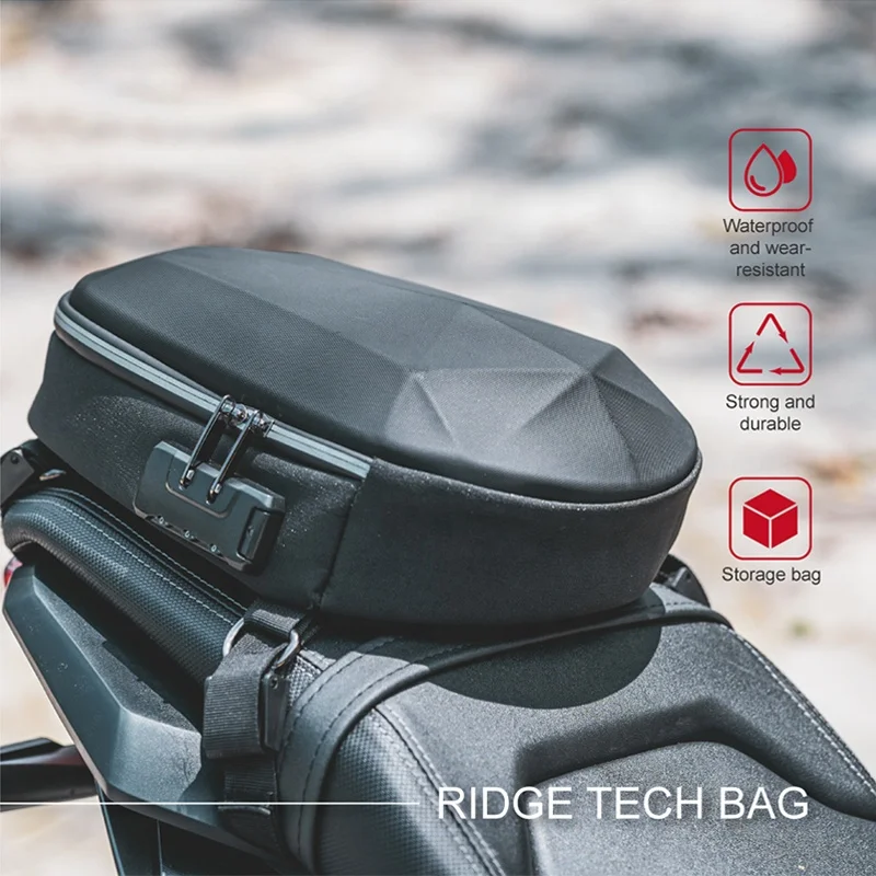 Waterproof Nylon Leather Anti Scratch Anti Slip Tail Bag With A Coded Lock Motorcycle Accessories Luggage Saddlebag Storage Bag