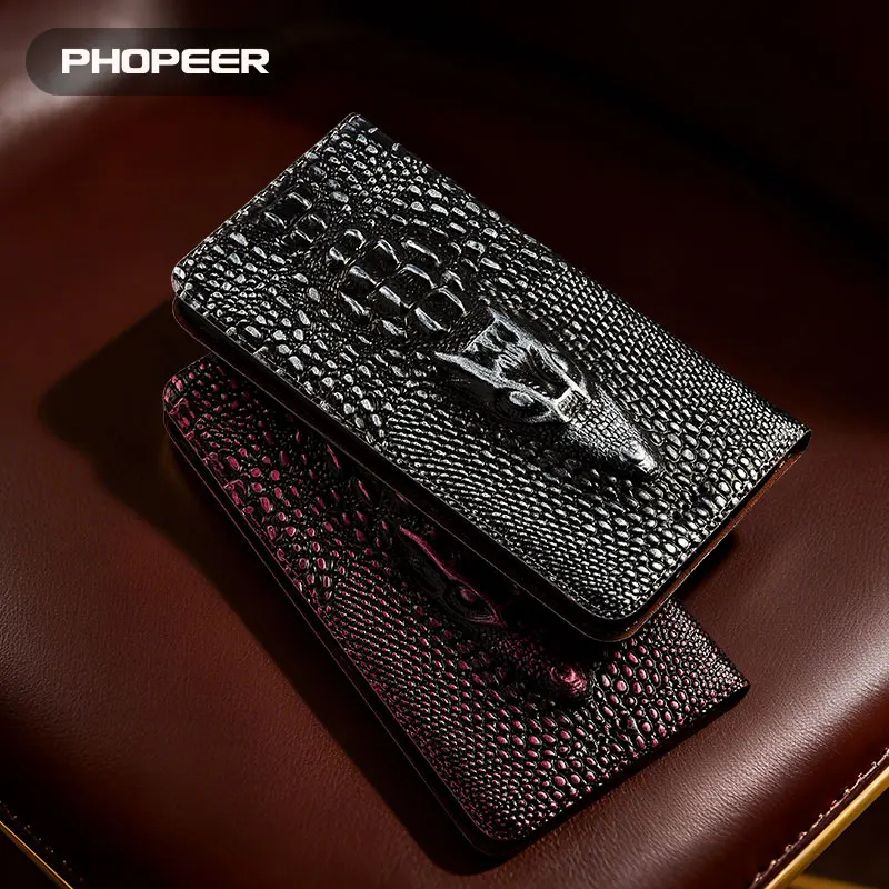 

Luxury Genuine Leather Case for Oukitel IIIF150 Air1 Ultra phone case Retro Crocodile Pattern