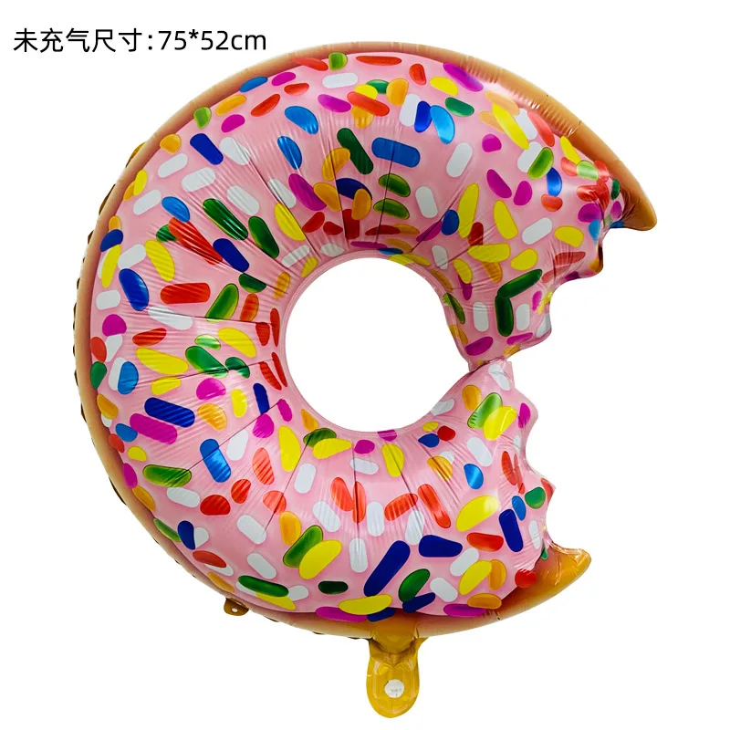 Colored Candy Birthday Party Children\'s Day Decorative Products Chocolate Donut Burger Popcorn Aluminum Balloon