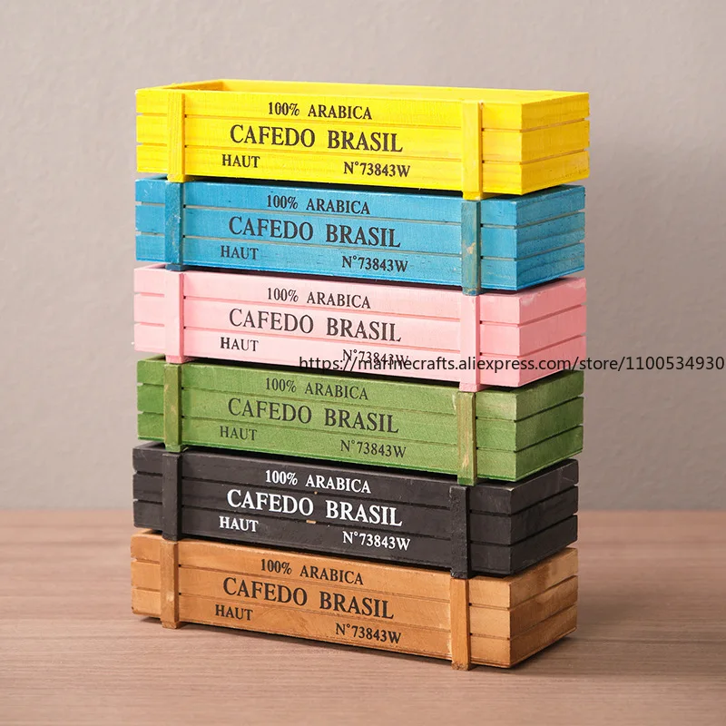 

Деревянный сочный цветочный горшок в стиле ретро, балкон, растение в горшке, прямоугольная коробка из цельного дерева, сочная сетка для бонсай, деревянная коробка