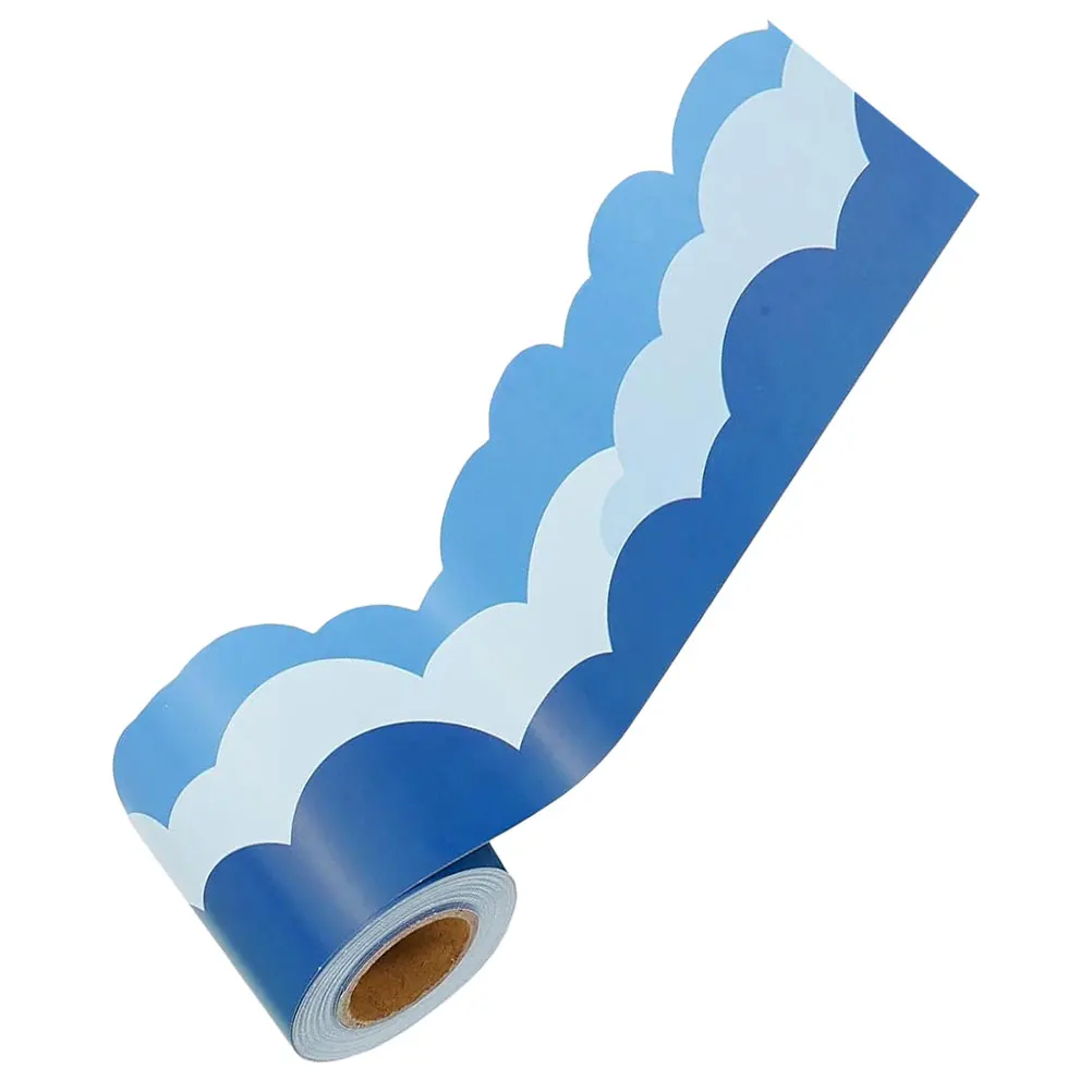 

Cloud Border Sticker Board Decorations Bulletin Ocean Stickers Borders Black Blue Office