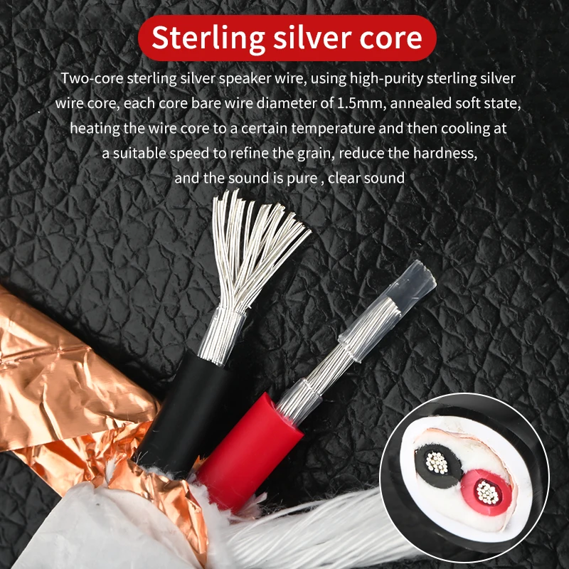 Grey Knight hifi 4N sterling silver cable 1.5mm ²/ 2.5mm ² Speaker amplifier manual DIY loose cable home theater surround cable