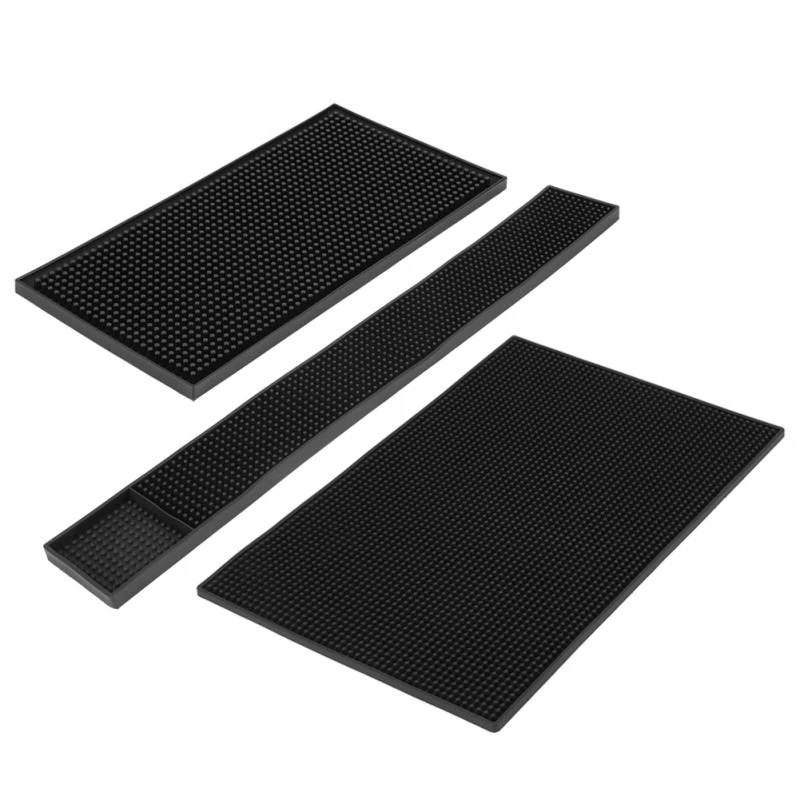 Rubber Service Bar Mat Heavy Duty Home Bar And Rubber Drip Mats Cocktail Bartender Tea Cup Mug Set Waterproof Kitchen Placemat