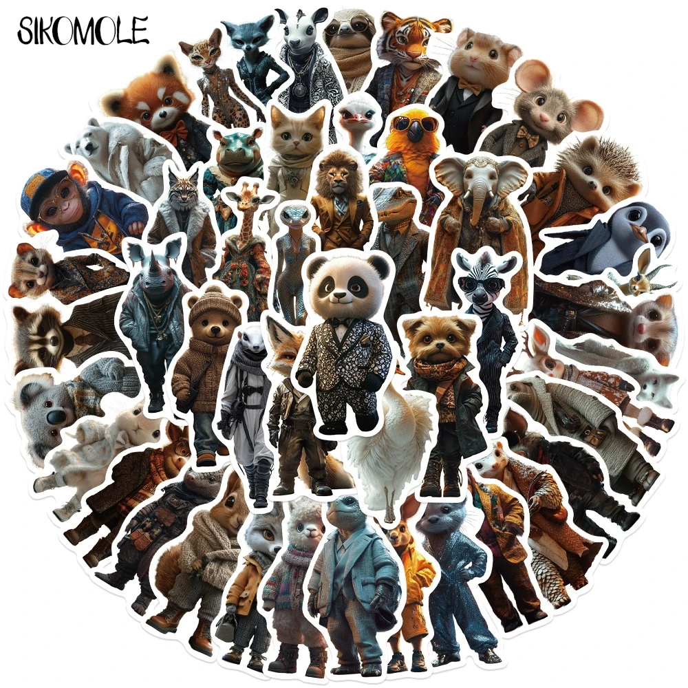 10/50/100 pçs dos desenhos animados bonito antropomórfico animal moda adesivos estéticos diy crianças viagem bagagem graffiti adesivo pacote