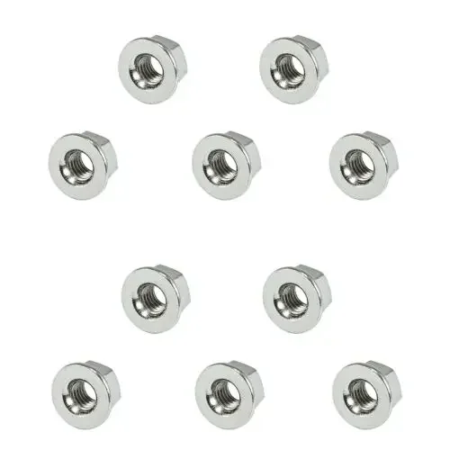 Secure your Chainsaw with 10PCS Silver Bar Nuts Designed for Husqvarnas 362 365 371 372 357 359 350 353 345 288 281 181 340