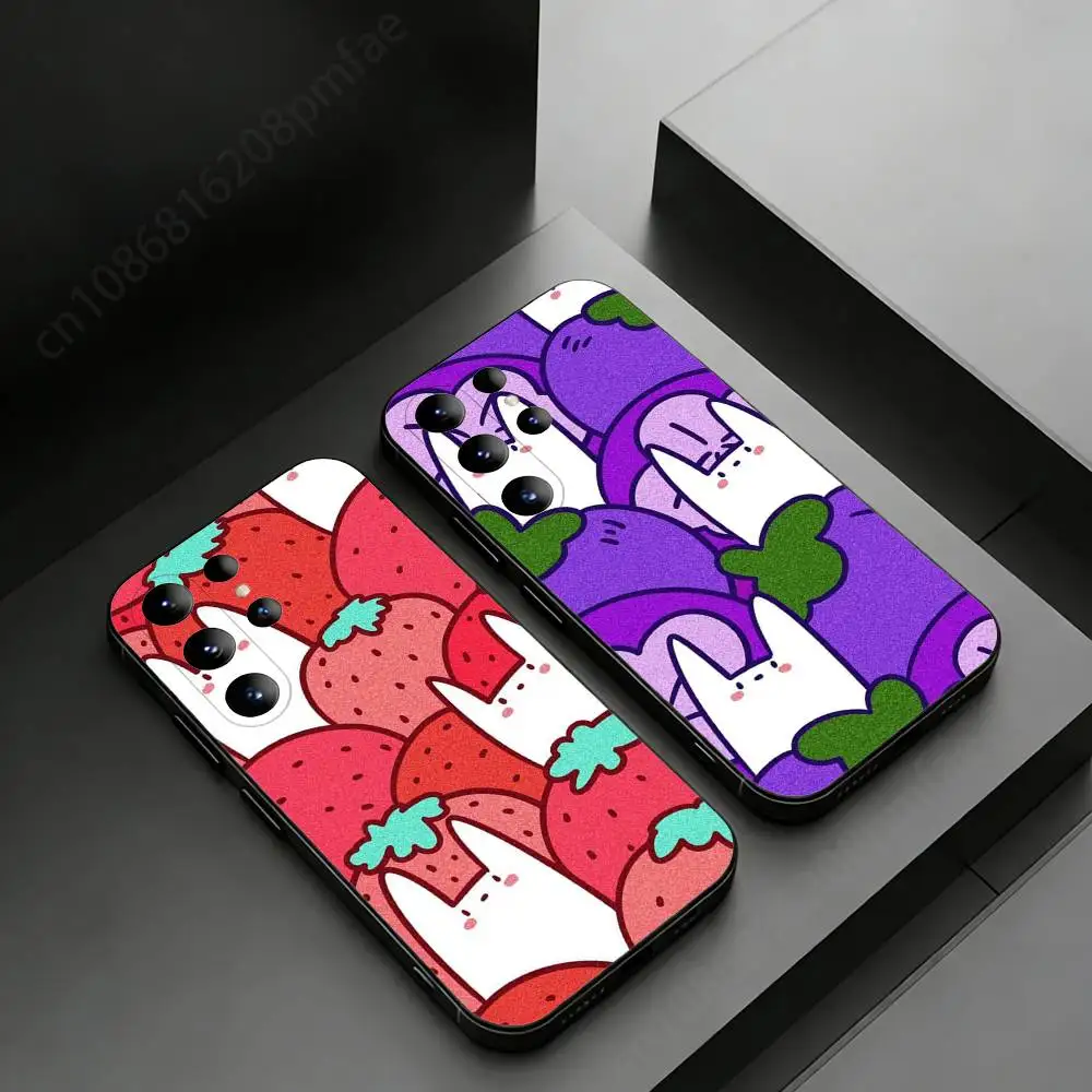 Fruity Meow Planet Phone case for Samsung Galaxy S24,25,26,23 22,21,S20 Plus Ultra FE soft fundas cases