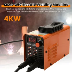 Przenośny spawacz łukowy MMA-250 MMA spawarka inwertorowa 110V 220V miniżelazko spawanie elektryczne sprzęt naprawa samochodów narzędzia