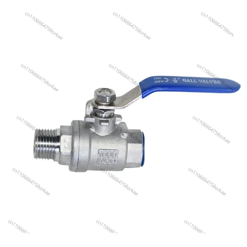 304 Stainless Steel Ball Valve Two-piece Internal and External Thread Tap Water Valve Switch 1/4