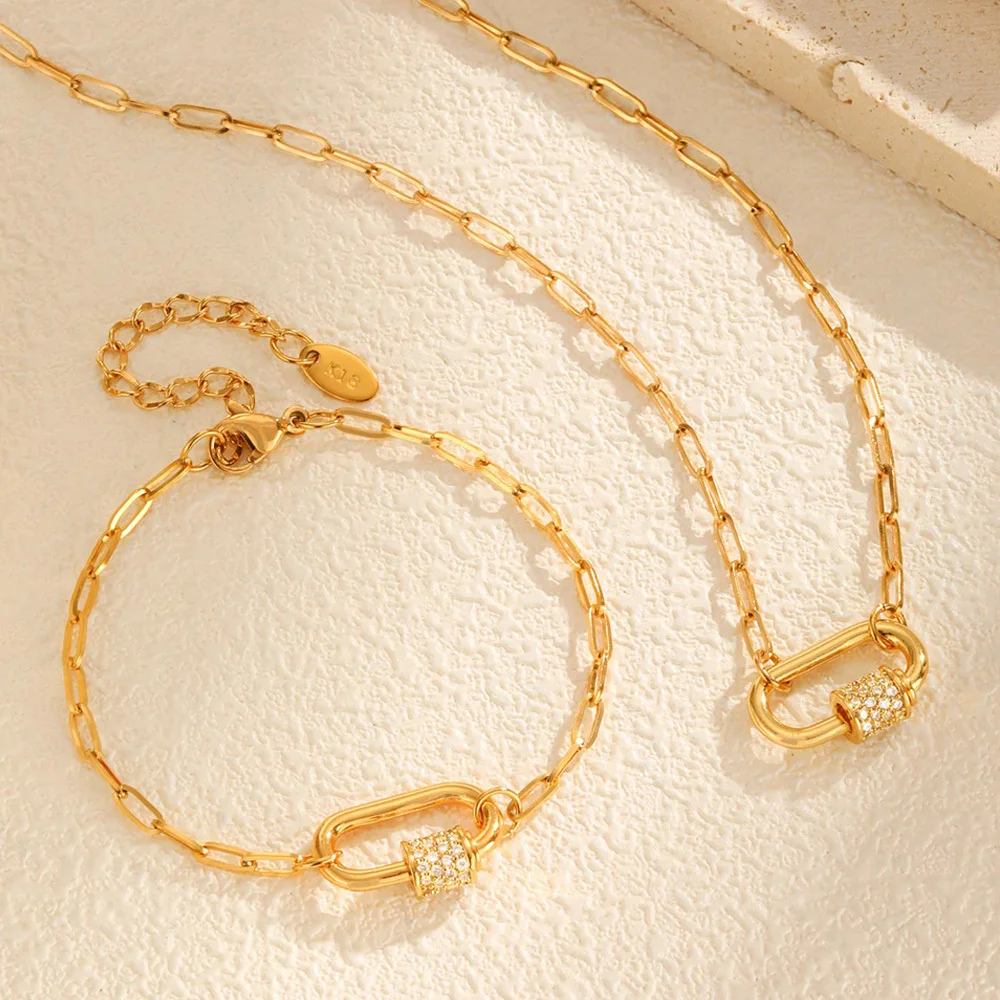 

Zirconia Safety Pin Bracelet for Women, Thin Paperclip Chain Bracelet Adjustable, Sister Friendship Birthday Gift