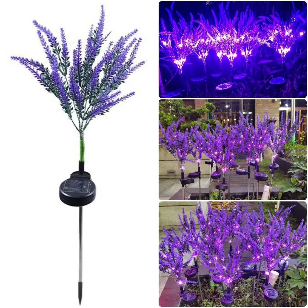 Solar Powered Solar Lavender Light LED Ground Insertion Ground Insertion Light Lavender IP65 Waterproof Lawn Light