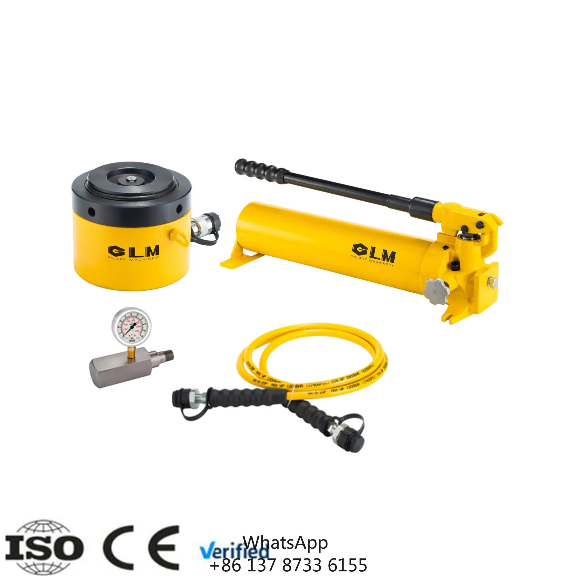 Reliable Supplier 60t 100t 400t Full Certificates Supported Single Acting Low Height Lock Nut Hydraulic Cylinder Jacks
