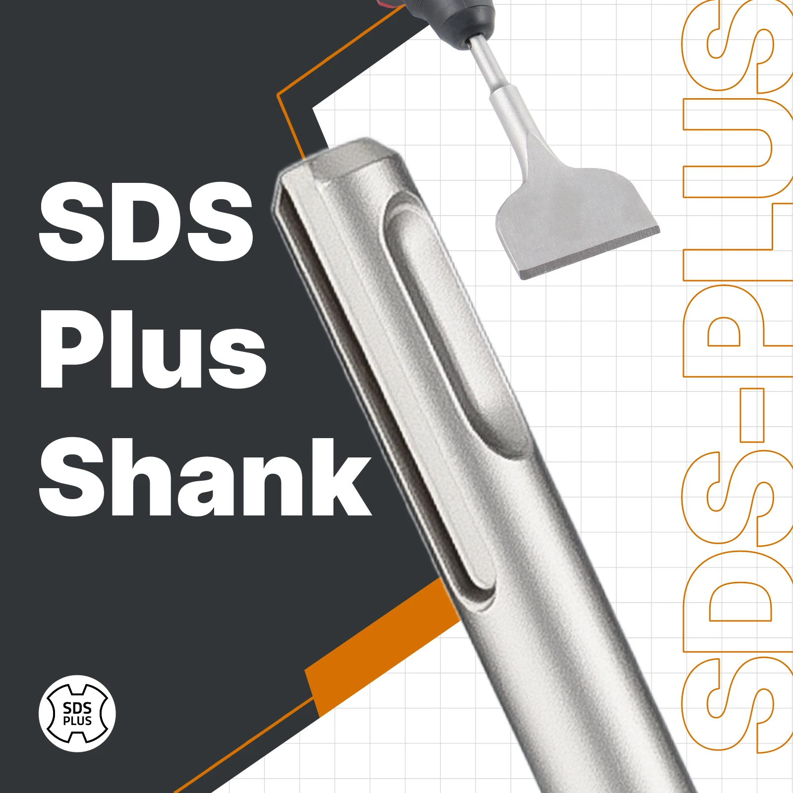 1 шт. SDS PLUS с круглым хвостовиком, электрическое ударное сверло с пазом, плоское долото, каменное долото для бетона, ударная дрель, локоть, расширяющееся сверло