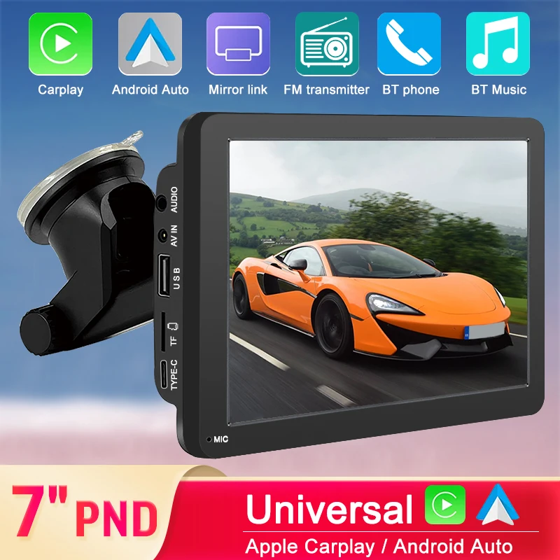 

Ahoudy Universal 7inch Car Radio Multimedia Video Player Wireless Carplay Wireless Android Auto Mirror Link Touch Screen