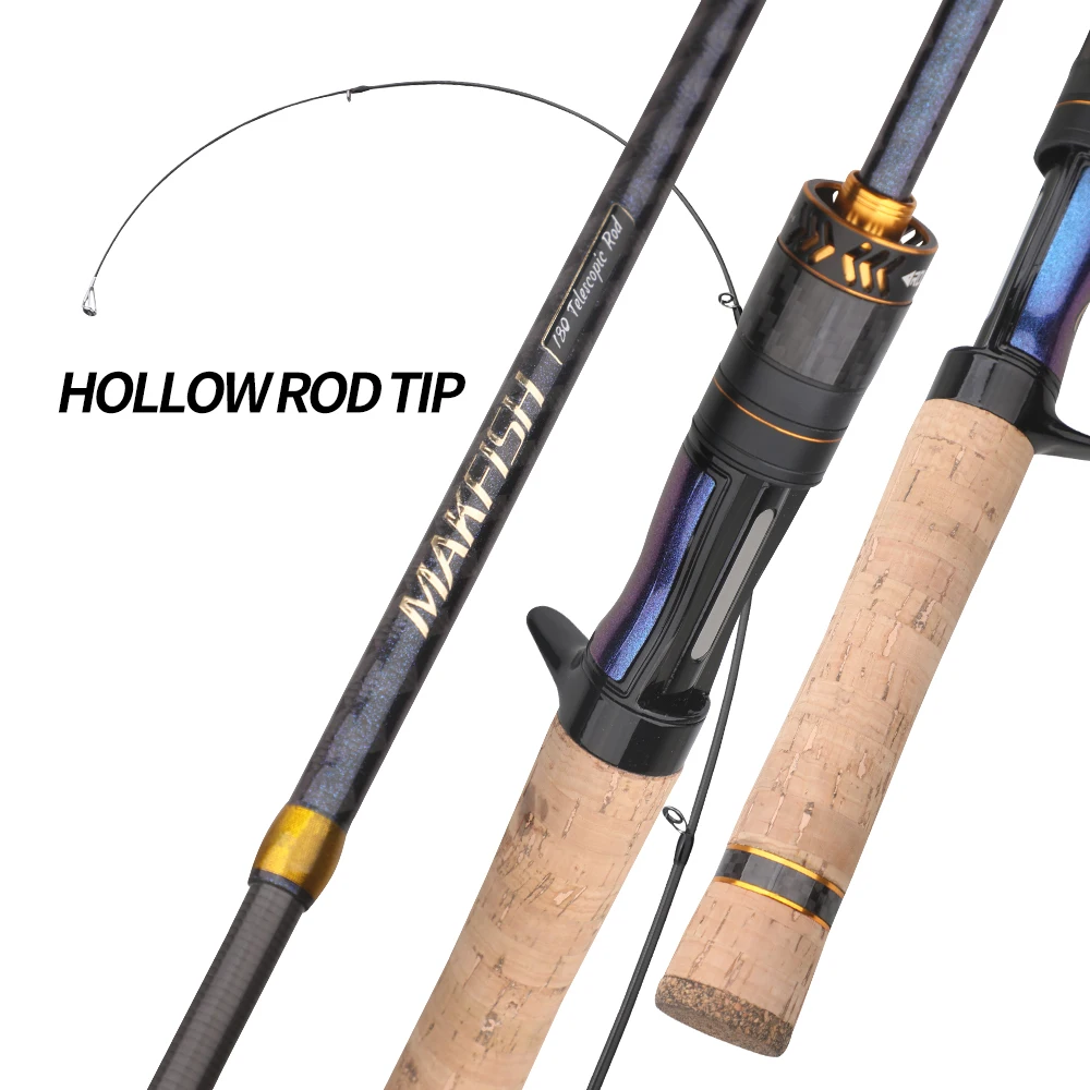 ROLLFISH Ultralight Carbon Fiber Spinning Casting Telescopic Fishing Rod  5.5/5.9ft UL Power Fast Action For Bass/Perch Carp Fish - AliExpress 18