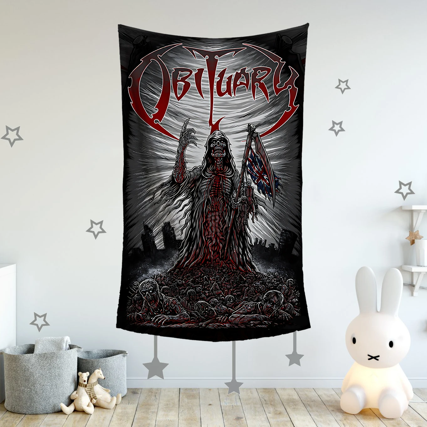 FLAGoal 3X5FT Obituary Band Album Banner Dark Metal Music Poster Flag Death Rock Cool Non-Conformist Style