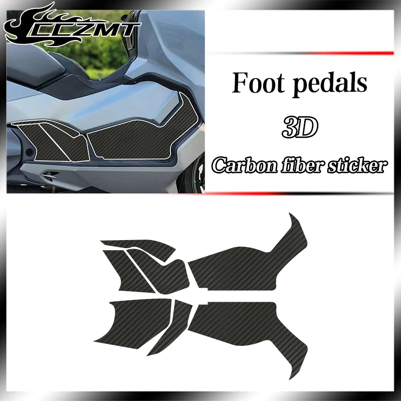 For SYM TL500 508 sticker 3D carbon fiber protection film fuel tank sticker body decoration sticker and flower modification