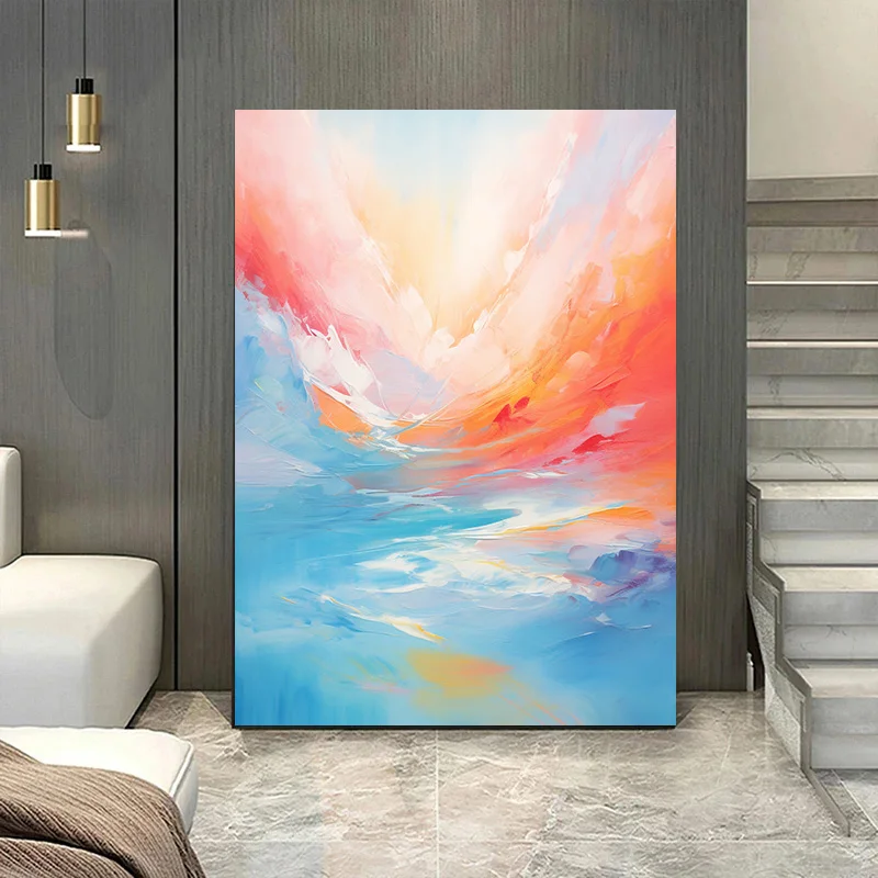 Posters for Wall Decoration Painting The Scenery of Lakes and Mountains Is Rich in Color and Artistic Conception Room Decor 1pcs