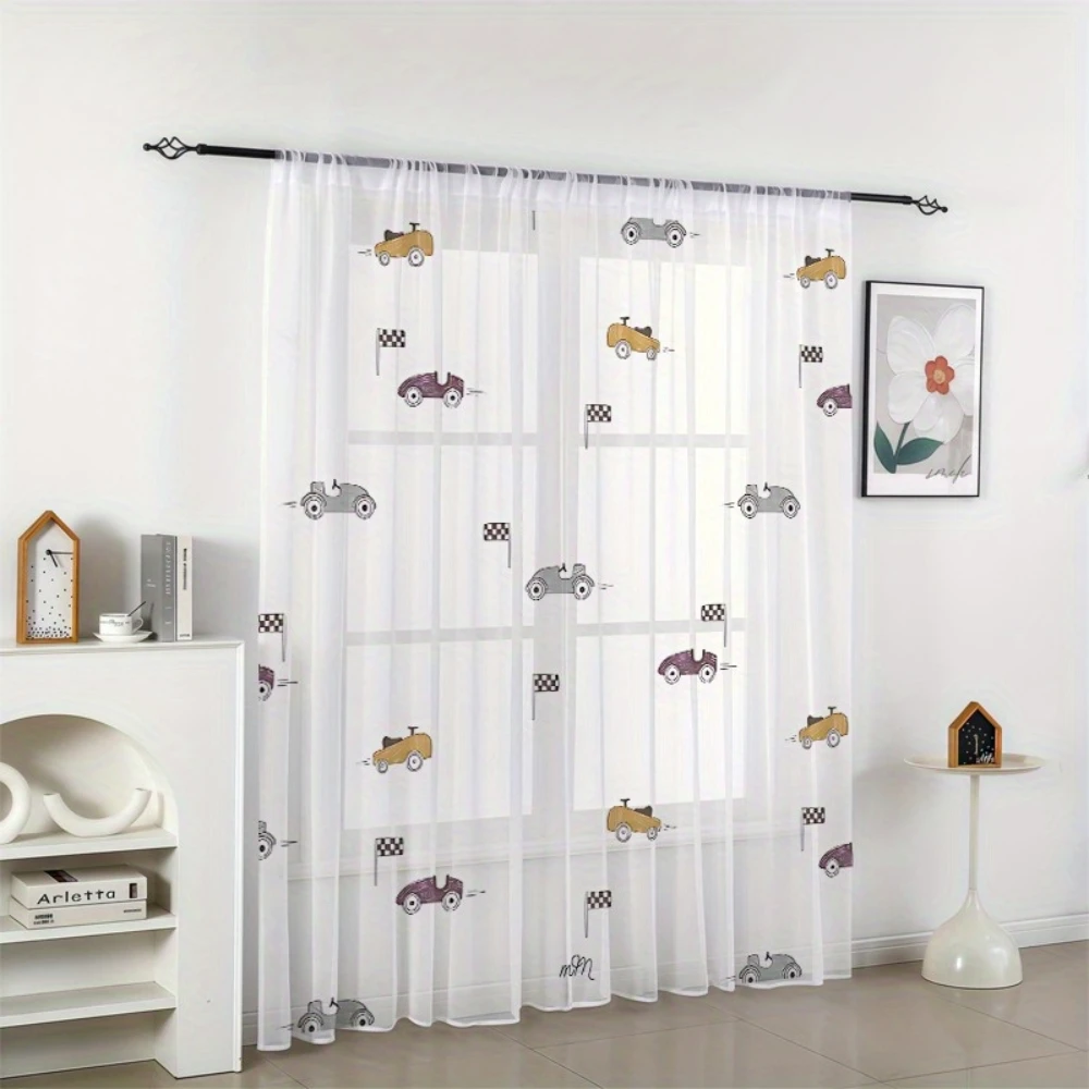 2 шт. прозрачных штор с принто – обзор и цена Curtain Rods