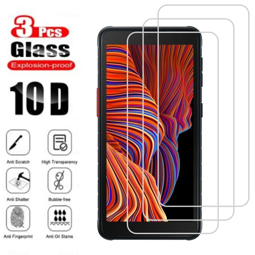 3pcs Protective Tempered Glass For Samsung Galaxy Xcover 5 4 4S Pro 3 Xcover5 Xcover4 Xcover4S Phone Screen Protector Cover Film