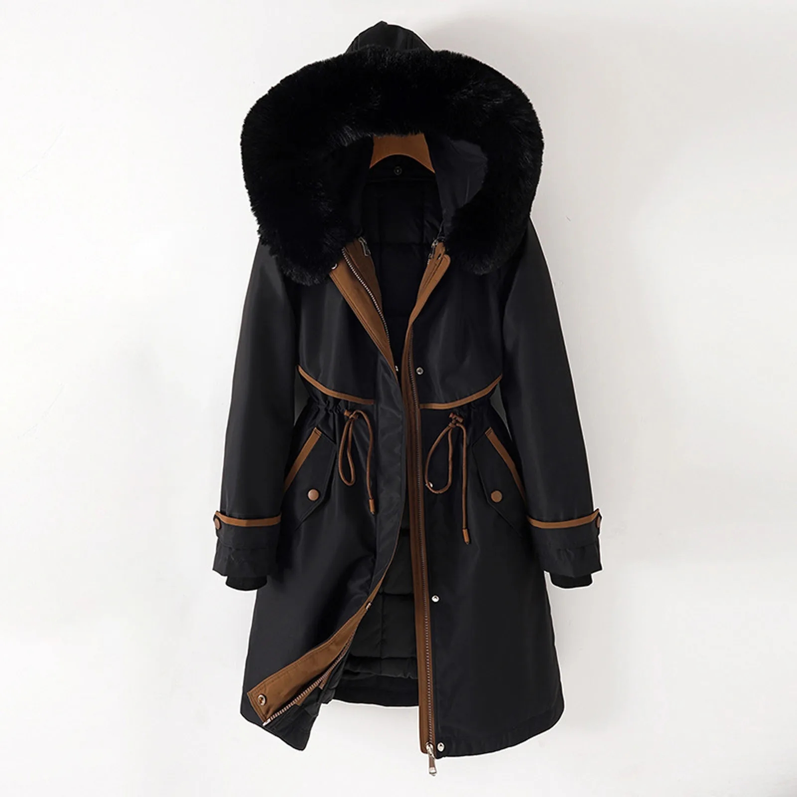 2024 Winter Autumn New Women Down Cotton Coat Jacket Female Loose Parkas Keep Warm Thick Outwear Fashion Hooded Overcoat