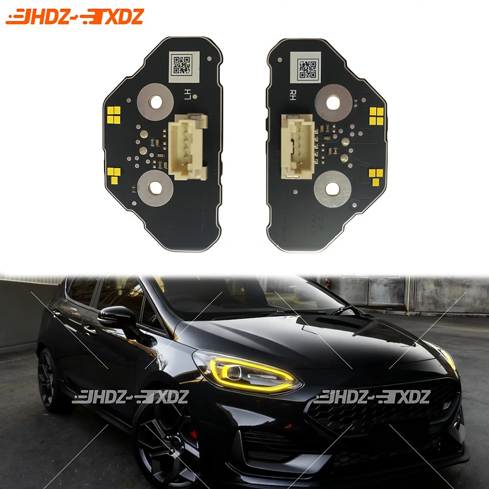 

DRL Board Angel Eyes LED Headlight Daytime Running Light Module Yellow Red Blue For Ford Fiesta MK8.5 ST Focus MK4 2022-2024