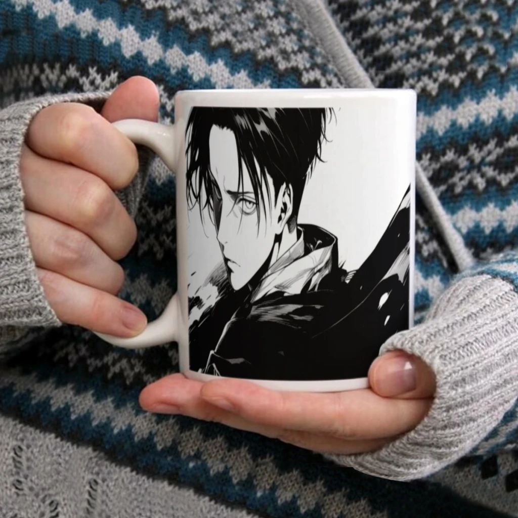 Anime Attack On Titan Soldier Commander Eren Ceramic Mug Cute Coffee Tea Milk Stave Mugs And Cups with Handle Novelty Gifts