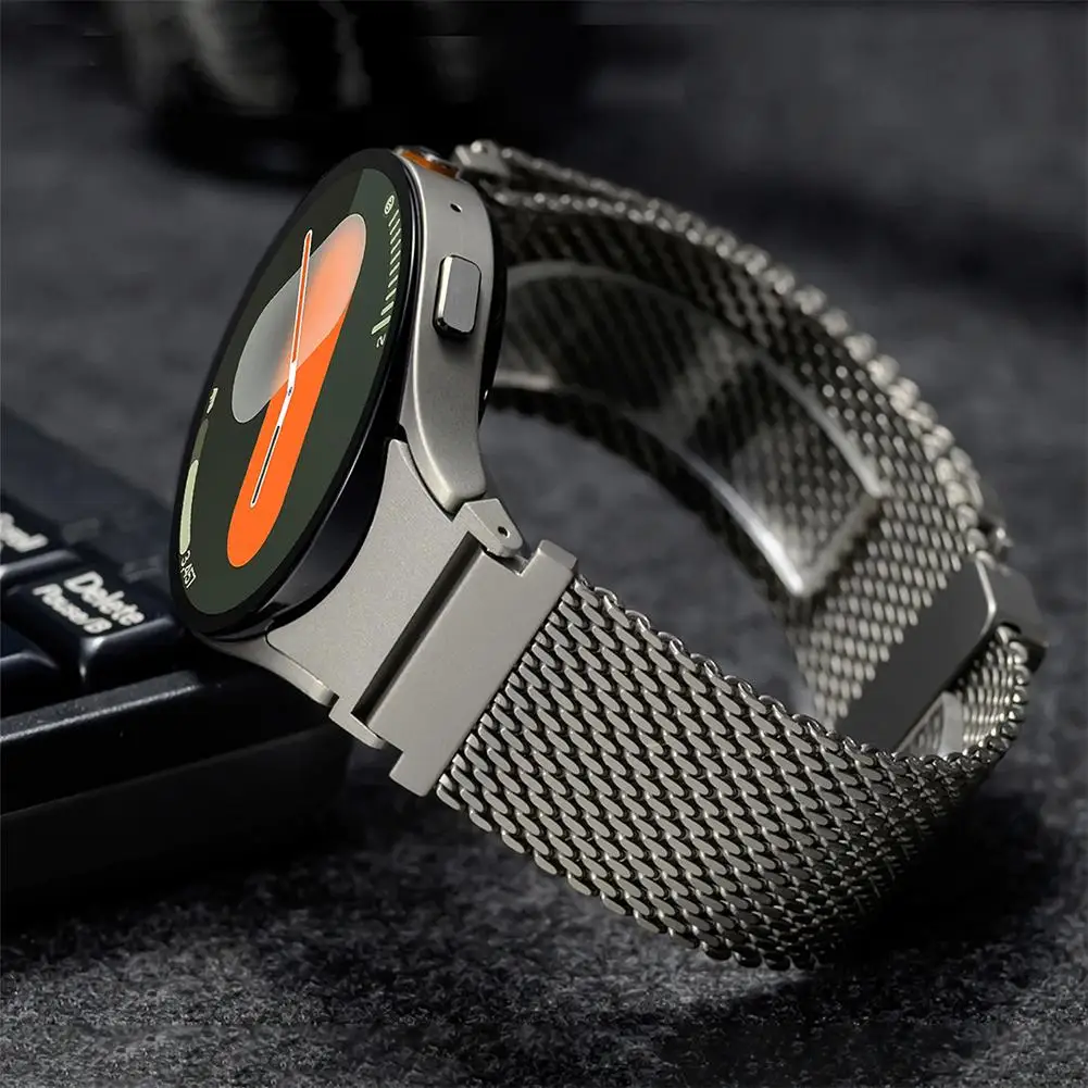 Correa de titanio para Samsung Galaxy Watch Ultra 47mm para hombre Ultra 7, hebilla de paracaídas segura X7M4