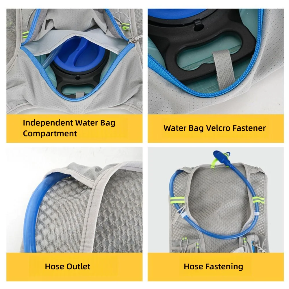 2L Marathon Hydrating Rucksack Atmungsaktive Ultraleichte Lauftasche Reflektierender Trailrunning Rucksack Reiten Fahrrad