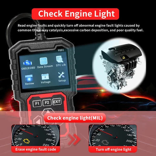 Imagen 2 del producto Potente escáner de diagnóstico Obd2 automotriz: el último lector de códigos de fallos del motor, herramienta de escaneo ideal para mecánicos y bricoladores, compatible