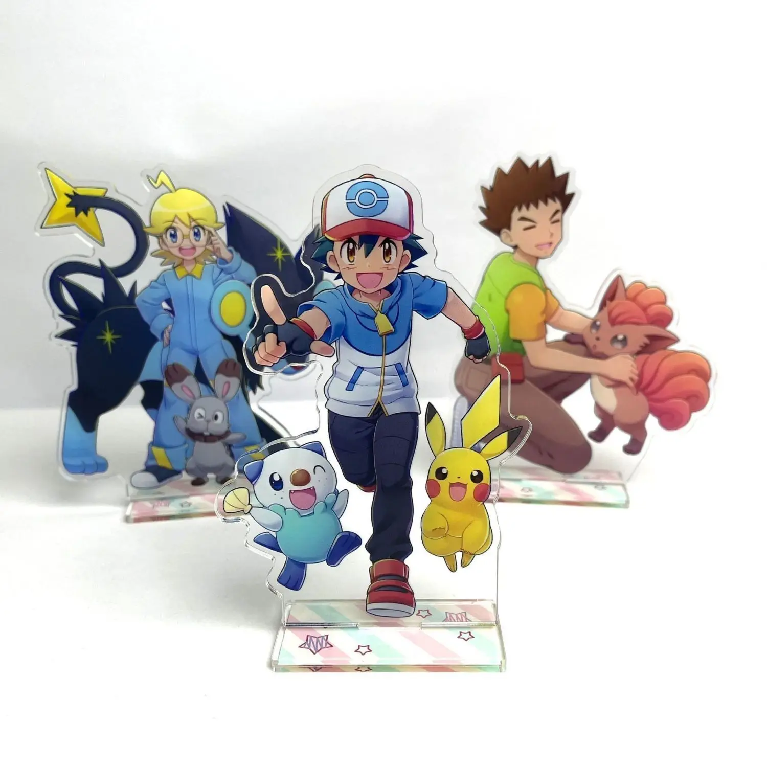 

Anime Peripherals Ash Ketchum Figure Acrylic Stand Serena Figurine Standing Plate Iris Brock Decoration Collection Toys Gifts