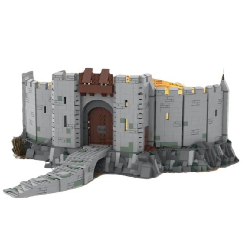 MOC-41261 arquitetura mundialmente famosa castelo medieval helm profundo ucs modelo blocos de construção escala fortaleza da guerra conjunto brinquedo presente do miúdo