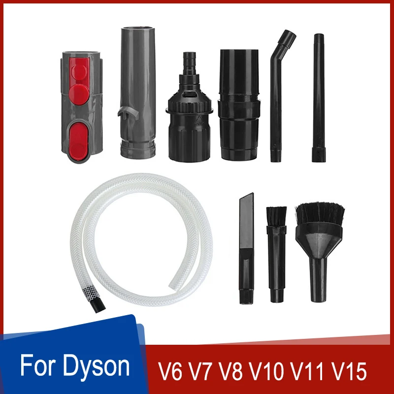 10 قطعة مايكرو فراغ مرفق عدة لوحة المفاتيح شق تنظيف أداة فرشاة مجموعة ل دايسون مكنسة كهربائية أجزاء شفط رئيس محول