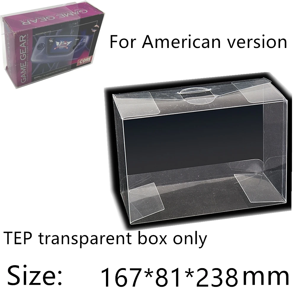 Collection Display Box For GG/SEGA GAME GEAR Game Storage Transparent Boxes TEP Shell Clear Collect Case
