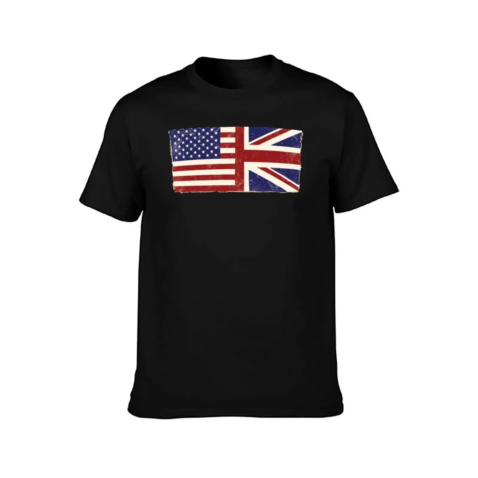 Anglo American Flag T-Shirt cotton t shirts man 100% T-Shirt