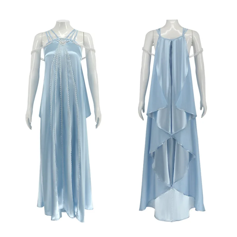 

Movie Amidala Cosplay Costume Sexy Blue Dresses Padme Disguise Halloween Carnival Cosplay Amidala Customized Clothes