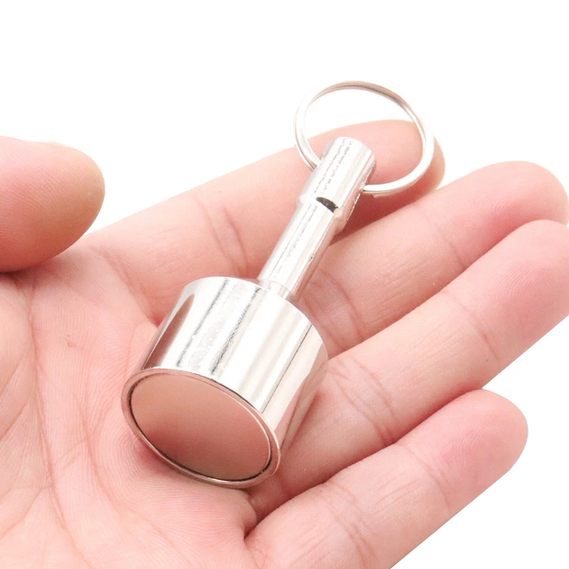 Neodymium Magnet Keychain Magnetic Weight Pendant Strong Magnetic Clasps Stainless Steel Magnet Ring for Necklaces Keychains