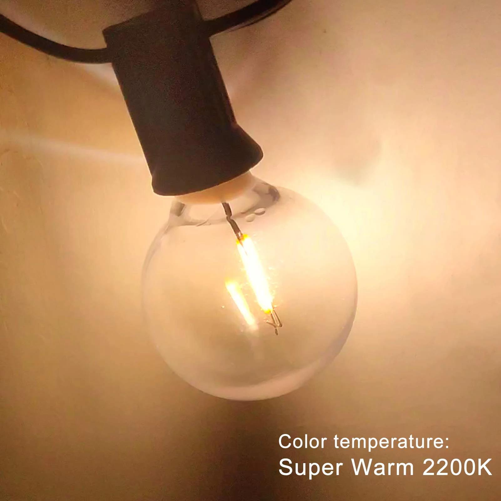 GANRILAND G40 1W PET LED Replacement Light Bulbs E12 Screw Base Plastic Shatterproof LED Globe Bulbs For Outdoor String Lights