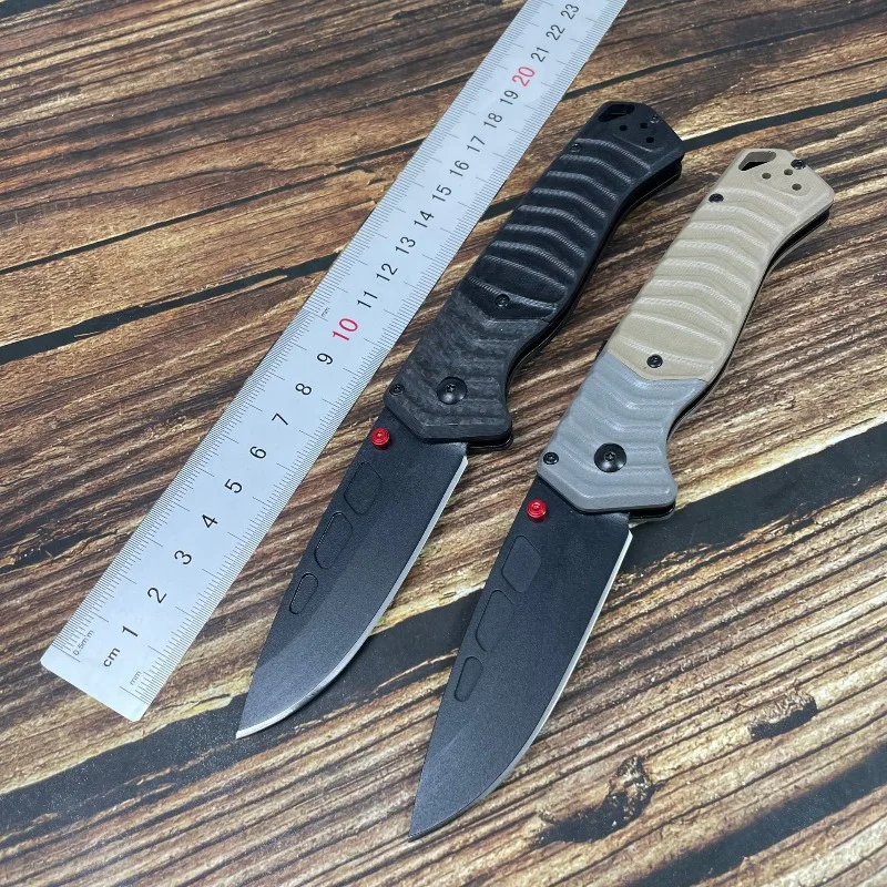 

New BM 593BK Knife Carbon Fiber G10 Handle Camping Pocket Folding Portable Hunting Survival Tactical Knives EDC Multitools