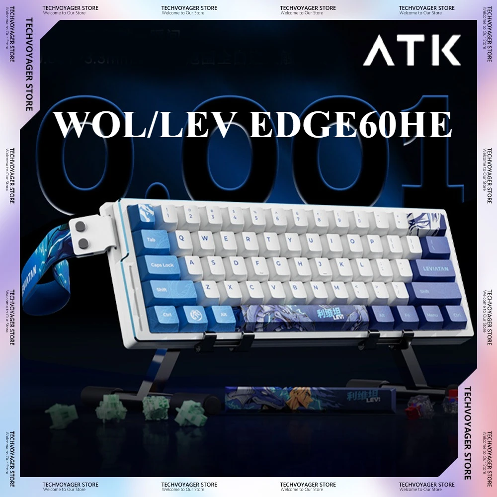 

ATK WOL/LEV EDGE60HE Magnetic Switch Mechanical Keyboards 8K Low Delay Aluminium Alloy Custom Wired Gaming Keyboard PC E-Sports